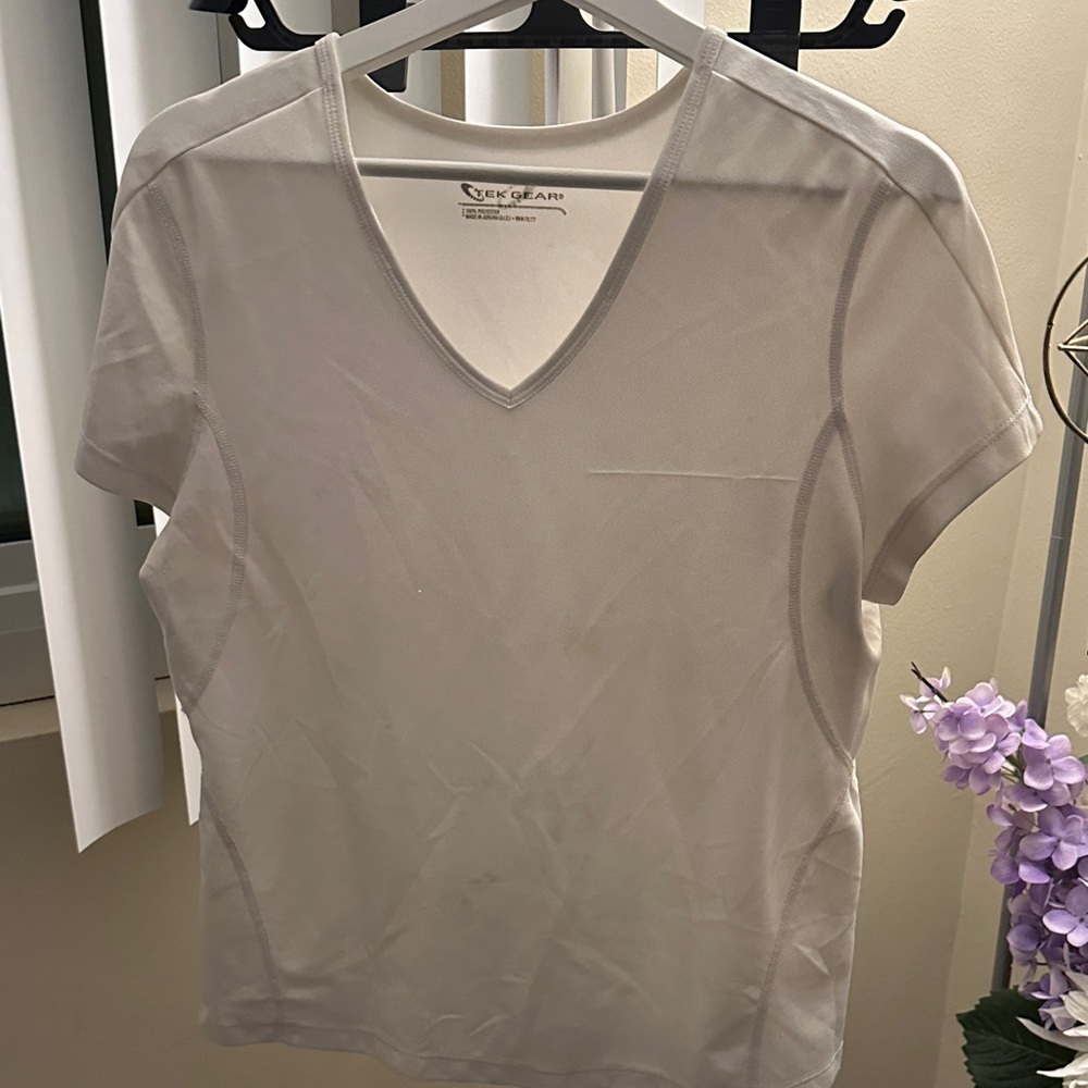 Quechua Women's Beige V-Neck Tee